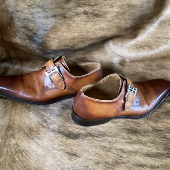 MAGNANNI Marco II Monk Fine Leather Loafers Made In Spain - Picture 2 of 12